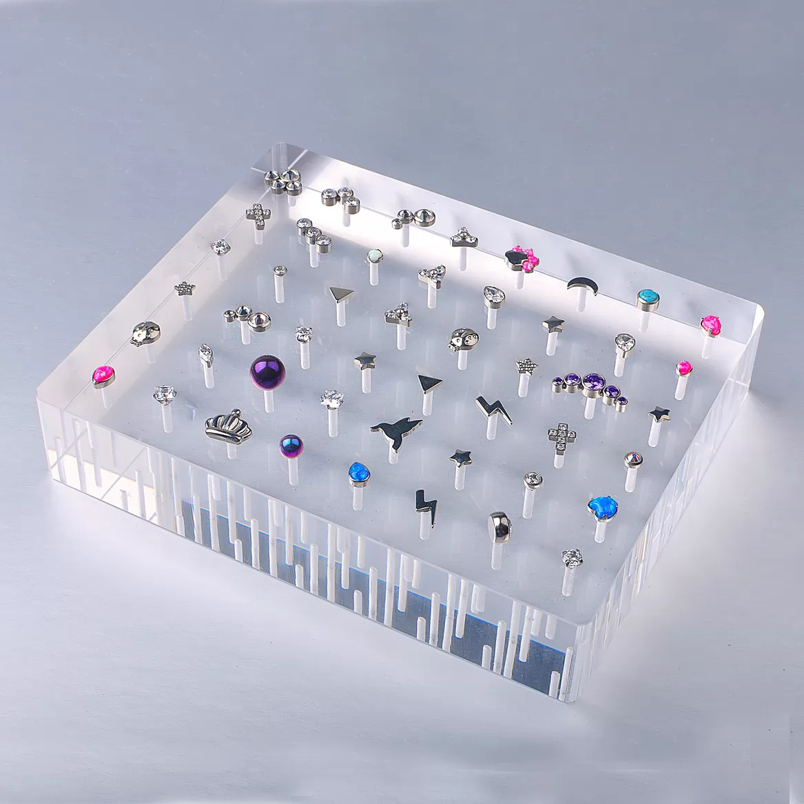 High Transparent Acrylic Jewelry display WithOut LOGO Size 100*80*20mm - DIS-2