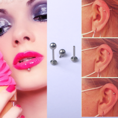 Ear Piercing Jewelry Titanium ASTM F136 Girls Fashion Piercing Jewelry LBT P001+P008