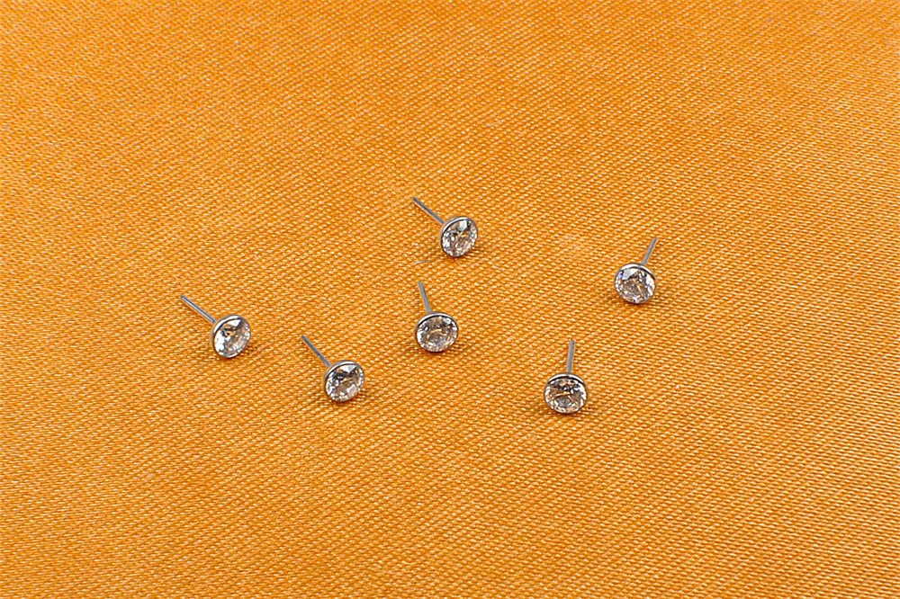 Threadless PIN Piercing Jewelry ASTM F136 Titanium Threadless 3 Opal Zircon Curve Top Parts Body Piercing Jewelry ASTM F136-T17