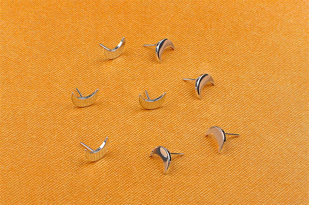 New Product ASTM F136 Titanium Body Piercing Jewelry Thread Parts Shape Five-pointed star Titanium Moon Jewelry--T21