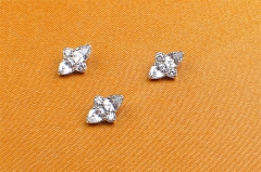 NINE SAFE ASTM F136 Titanium Threaded with Prong Set Marquise and Round Clear CZ Flower Shape Piercing Ends helix piercing jewelry--P148