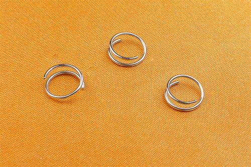 Fashion Jewelry Double Nose Rings ASTM-F136 titanium Spiral Cricoid Nose Rings Gold Plated Pierced Party Nose Studs--W85