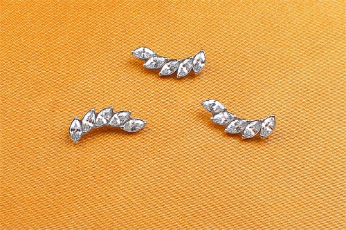 ASTM-F136 titanium earrings Marquise Cut factory wholesale custom jewelry fashion wing earrings for women jewelry titanium piercing jewelry--P160