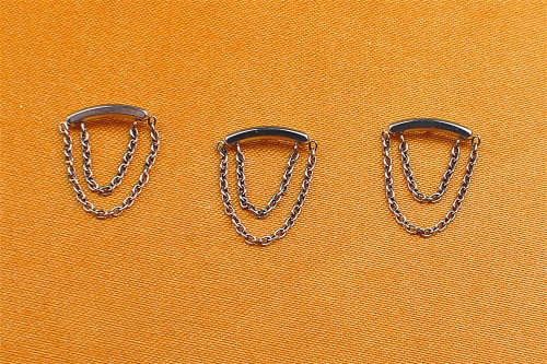 ASTM-F136 titanium Pierced Ear Cuffs Cartilage Earrings Double Layered Tassel Internally thread on Earrings for eyebrow piercing jewelry --P139