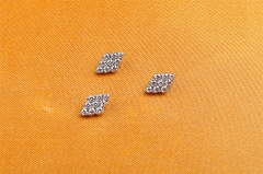Body Piercing Jewelry ASTM F136 Titanium Labret Stud Earring 16G Internally Thread Parts Jewelry Gift 9 rhombic zircons --P164