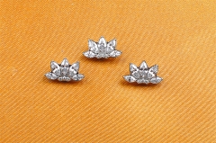 Hot Simple Earring Piercing Jewelry Titanium 3 Marquise CZ With 3 Round CZ On Bottom Internally Threaded Top Body Jewelry--P163