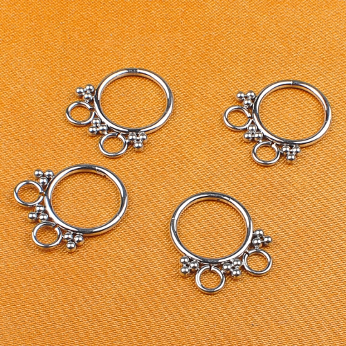 Body Piercing 3 rings and 9 balls ASTM F136 Titanium Jewelry Titanium Ear Jewelry Hinged Segment Jewellery Gift ASTM F136-W68