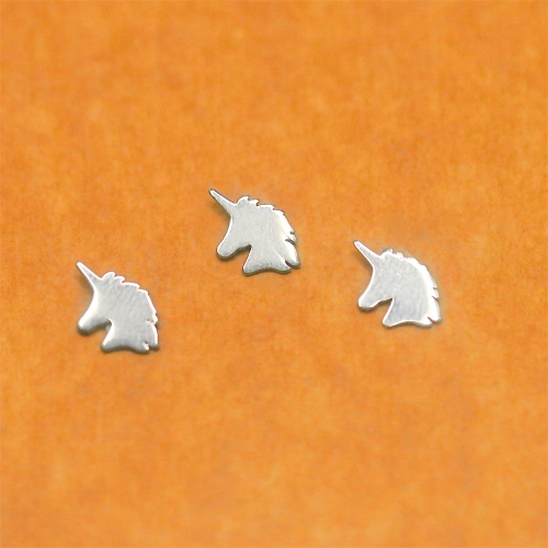 Body Piercing Jewelry titanium alloy Simple design lovely cute korean sterling silver mini brushed matt finished face unicorn  --P119