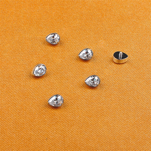 Wholesale Price 1~3mm Round cut CZ Synthetic Loose Stones Cubic Zirconia for ASTM-F136 titanium 16G Jewelry helix piercing jewelry --P132