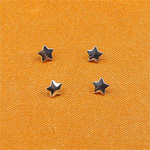 NSPJ Titanium Piercing Jewelry ASTM F136 Titanium Jewelry Star Shape Earring Piercing Jewelry 0.9/1.2mm thread P053