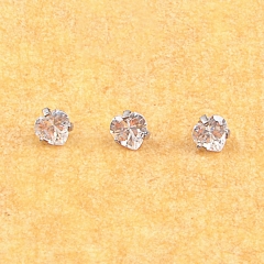 Natural White Topaz Heart cut 2.5mm 3 mm Faceted - Loose White topaz Heart cut 16G Internally threaded-P126