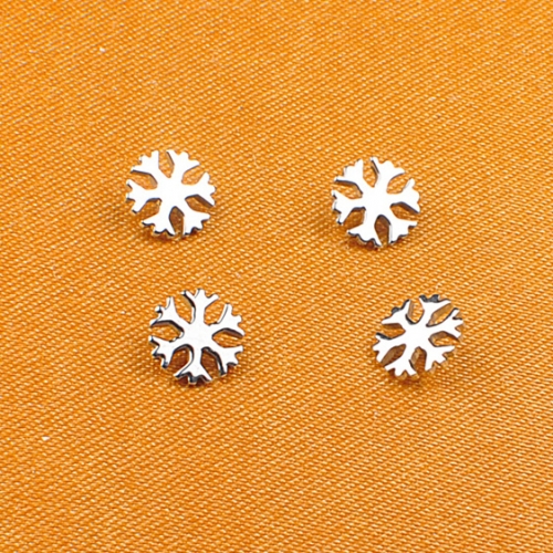 Ear Piercing Internally Thread Parts Piercing Body Piercing Jewelry ASTM F136 Titanium Shape Snowflake Jewelry Gift piercing supply--P098