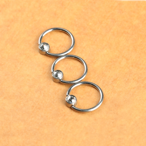 Piercing Jewelry 8mm /10mm CBR  Body piercing Jewelry ASTM F136 Titanium Zircon Jewels --W80