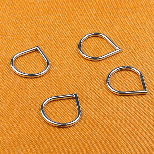 ASTM F136 Titanium piercing Jewelry Drop shape Hinged Segments Ring piercing titanium W62
