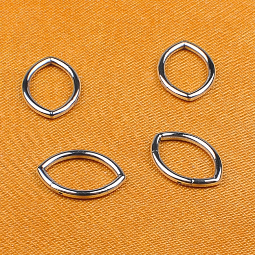 ASTM F136 Titanium Teardrop Hinged Segment Nose Ear Ring Body Piercing Jewelry --W63