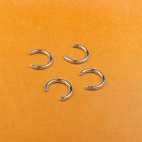 Horseshoe ring, 0.9mm Thread, internal thread piercing jewelry,  titanium piercing jewelry body piercing jewelry ASTM F136 -P072