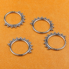 Body Piercing ASTM F136 Titanium Jewelry 24PCS Titanium Ball 1mm Beads Hinged Segment Jewelry Titanium Eyebrow Jewelry ASTM F136-W28
