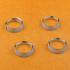 ASTM F136 Titanium Triple Stack Hinged Segment Rings Septum Clicker Tragus Helix Conch Cartilage Nose Piercing Jewelry -W42