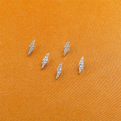 Ear Piercing Jewelry 5mm Length zircon Body Piercing Jewelry lightning Titanium 16G Inrenally Thread Parts Implantation level Piercing Jewelry -P113
