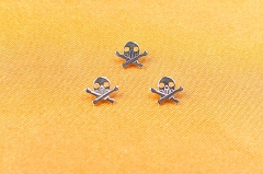 ASTM F136 Titanium skull shaped threaded Ends piercing Jewelry titanium piercing jewelry nose piercing jewelry--P173