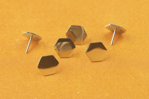 ASTM F136 Titanium Threadless High Polished square rhombus in Labret High Grade Body Stud Earrings Women Piercing Jewelry Fashion--T31