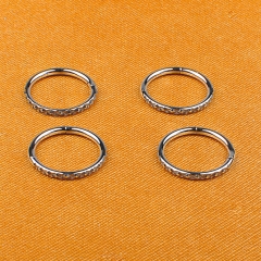 Navel Piercing Jewelry Fishnet pattern Piercing Ring ASTM F136 Titanium Body Piercing Jewelry Hinged Segment ASTM F136-W56