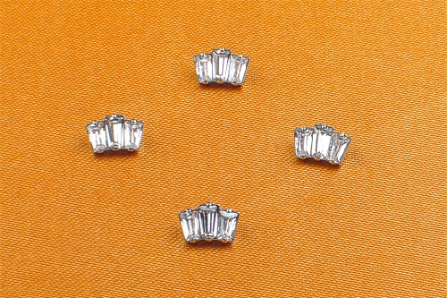 ASTM-F136 Titanium Baguette Internally Top End With Shiny White Tragus Cartilage Ear Piercing Jewelry Wholesale piercing supply-P136