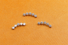 Nine safe piercing Wholesale trendy custom ASTM-F136 titanium statement simple stud 5 Coupling earrings for ladies piercing supply--P145