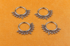 Piercing Jewelry ASTM F136 Titanium Jewelry Hinged Segments With Ring And Beads Body Piercing Jewelry ASTM F136-W57