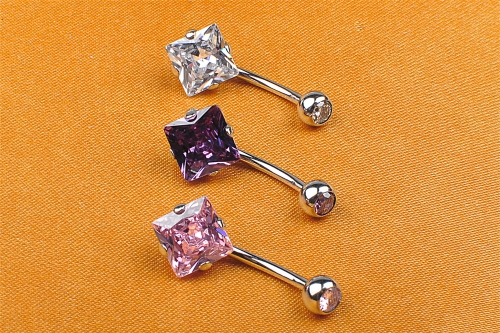 Body Piercing Jewelry ASTM F136 Titanium Jewelry AAAAA+ Zircon 1.6*10*5/8 MM Curued Barbell Jewelry ASTM F136-W60