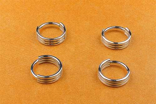 ASTM F136 Titanium Triple Stack Hinged Segment Rings Septum Clicker Tragus Helix Conch Cartilage Nose Piercing Jewelry -W48