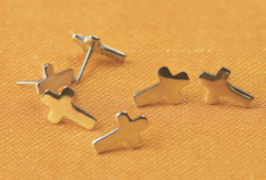 ASTM F136 Titanium Threadless High Polished Cross in Labret High Grade Body Stud Earrings Women Piercing Jewelry Fashion--T33