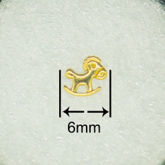 NSPJ Trojan horse Body Piercing Jewekry TOP 14K Real Gold Pin and Thread are ASTM F136 G12