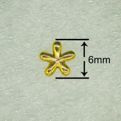 NSPJ  Flower Body Piercing Jewekry TOP 14K Real Gold Pin and Thread are ASTM F136 G11