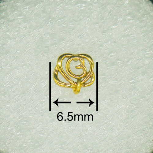 NSPJ  Flower Body Piercing Jewekry TOP 14K Real Gold Pin and Thread are ASTM F136 G10