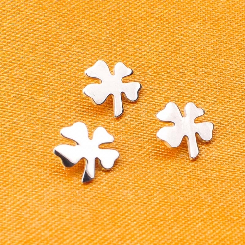 Eternal Metal ASTM-F136 Titanium Four leaf clover 16G Top Internally Threaded Labret Piercing ear piercing and helix piercing--P214