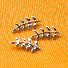 Nine safe piercing ASTM-F136 Titanium 3D Leaf 16G Top Internally Threaded Labret Piercing ear piercing and helix piercing--P219