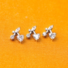 Implant Grade ASTM-F136 Titanium Internal Thread16G Brick Cherry Earrings Labret Stud Body Piercing Jewelry Factory Wholesale Price--P229