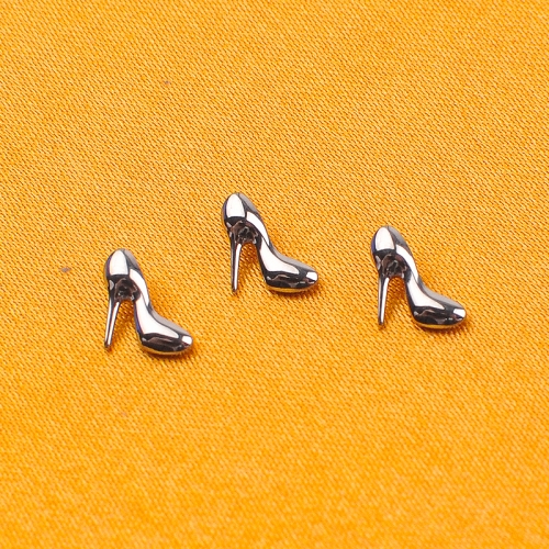 Ear piercing fashion high heeled shoes pendant charm ASTM-F136 titanium high heels necklace jewelry for women -P246
