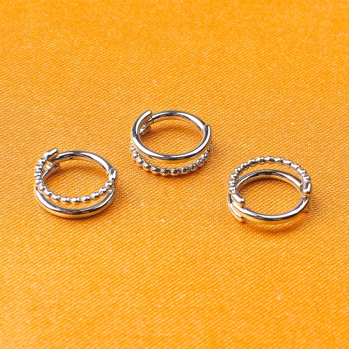 Hinged Segment Wholesale Gold Plated Custom Open ASTM-F136 titanium Rings Personalized Two Cracks Jewelry Rings For Women Gifts--W100