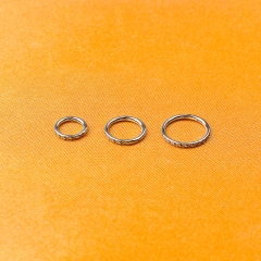 ASTM-F136 Titanium rhombus Texture shape hoop faux nose ring nose piercing jewelry hoop ring Hinged Segment--W101