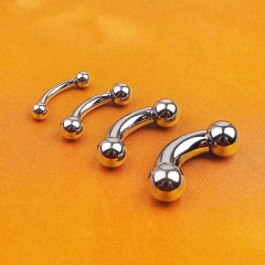 Nine safe  Gaby PA ring titanium steel piercing genital fotos for male and female ASTM-F136 Titanium High Polished Internal Thread Banana Jewelry-WS1