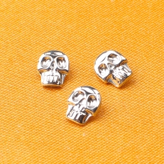 New Style ASTM F136 Titanium Piercing Labret Earrings CNC Grave Skull Internally Threaded Top Body Jewelry Wholesale--P204