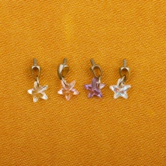 Fashion jewelry earrings Implant-grade labret top helix cartilage earring  diamond piercing jewelry-P265-W