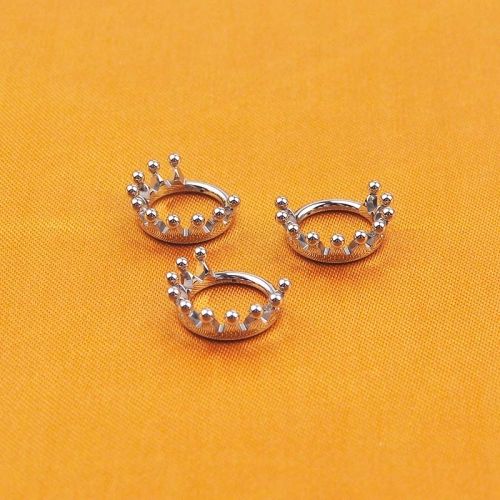 ASTM F136 Titanium Crown Hinged Hoop Conch Earring 16G Crown Cartilage Helix Earlobe Piercing Body Jewelry-W111