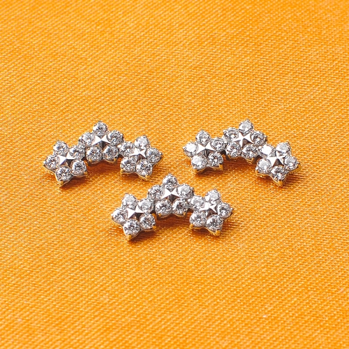 ASTM F136 Titanium internal thread labret fine jewelry flower shape lip rings Helix piercing wholesale piercing jewelry-P225