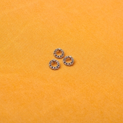 F136 Titanium Korean Fashion Temperament Hollow Round Donuts Earrings for Women-P260