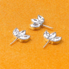 ASTM F136 Titanium Prong Setting  Zircon Marquise Shaped barbell Lip Stud Piercing Jewelry-T35