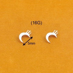 The Melting Moon Internal Threaded Piercing Titanium Body Piercing  ASTM F136 Titanium-P305