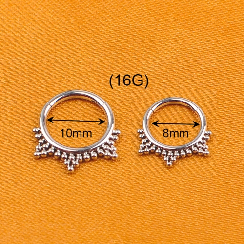 Nose Ring Ear Ring Jewelry ASTM F136 Titanium Hinged Segments Open Hoop  Body Piercing Jewelry  -W121